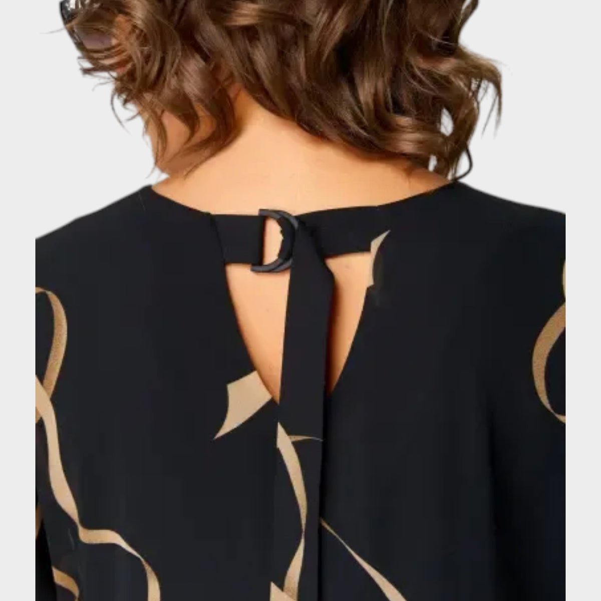 Women’s Printed Midi Dress V-Neck Short Sleeves Loose Fit