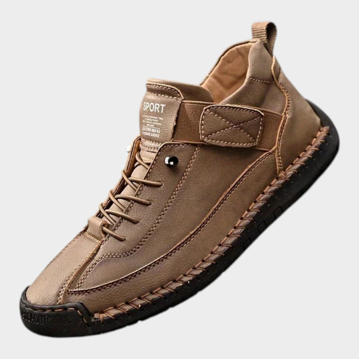 Women’s Orthopedic Leather Sneakers Wide Toe Box Leather Slip-On EVA Sole