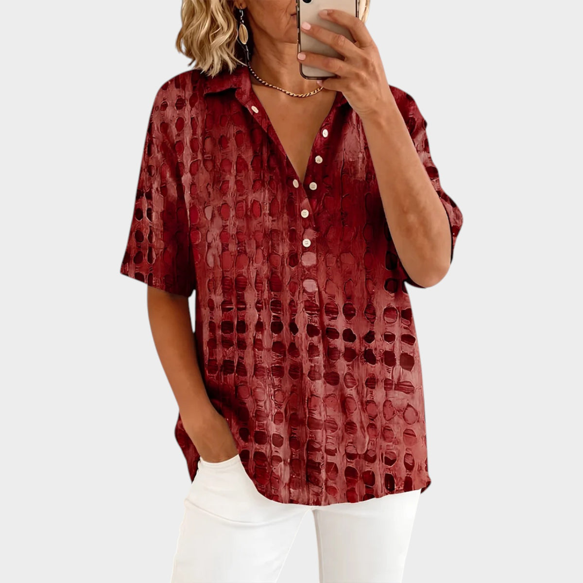 Women’s Top Relaxed Fit Lightweight Breathable Fabric