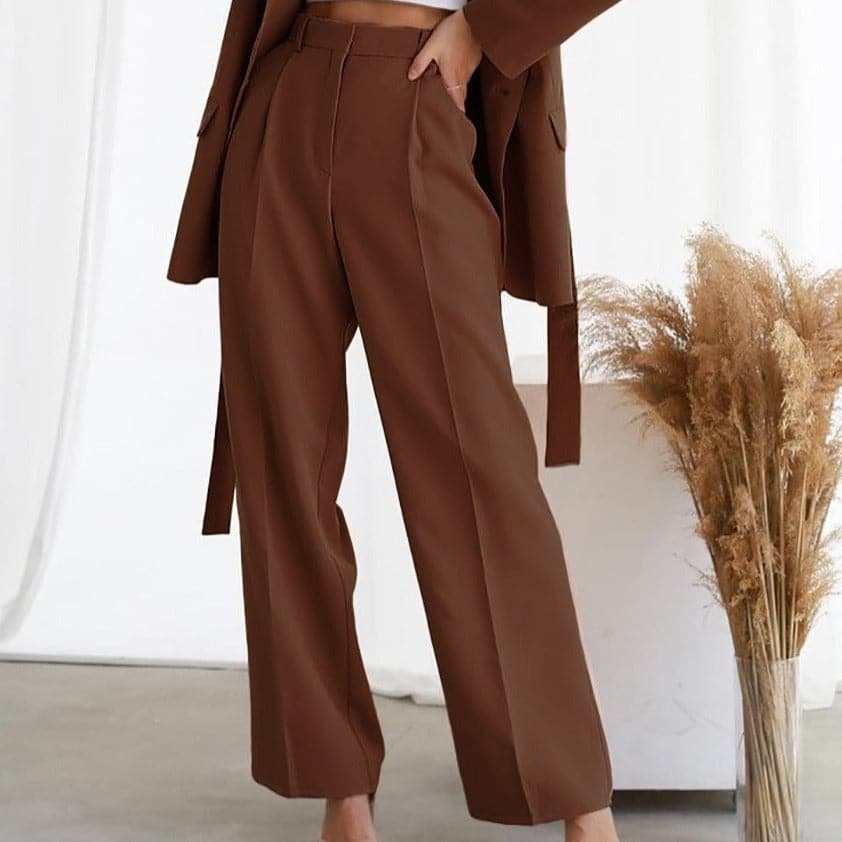 Iris | Women's Wide Leg High-Waisted Trousers