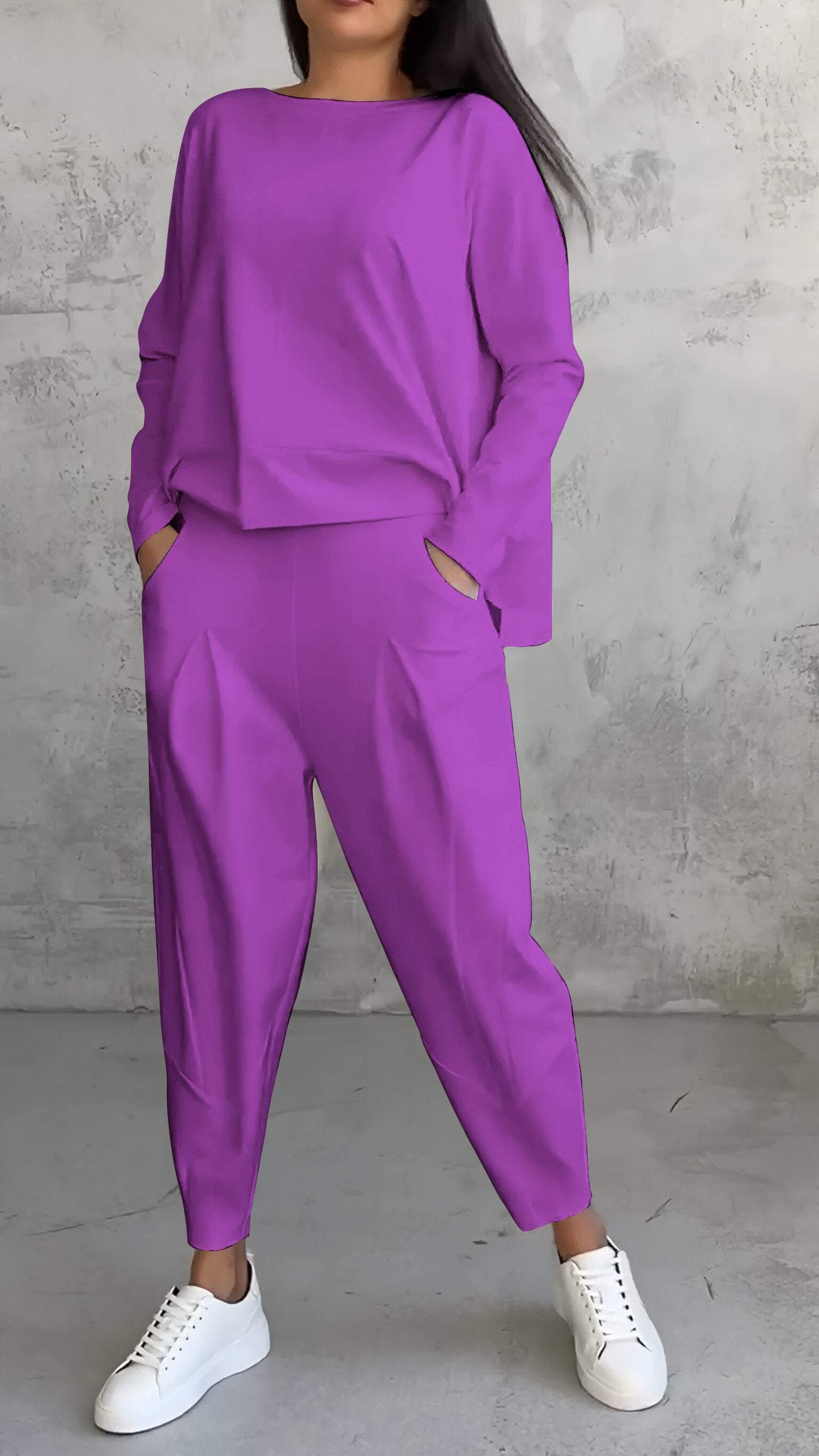 Nora | Women's Long Sleeve Top and Pants 2-Piece Lounge Set