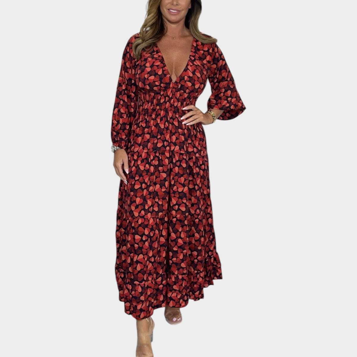 Women's Maxi Dress Long Sleeve Floral