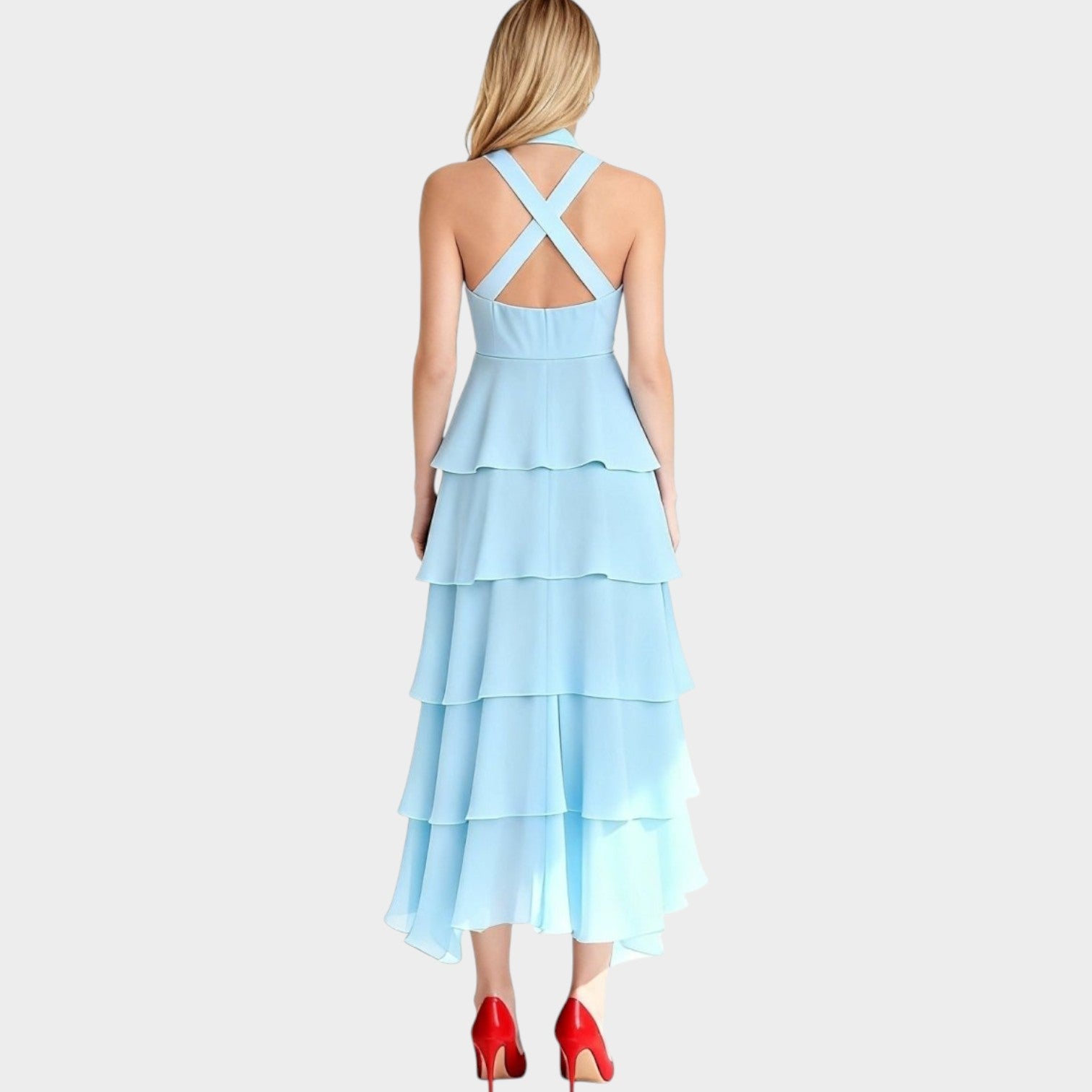 Halter Maxi Wedding Guest Dress