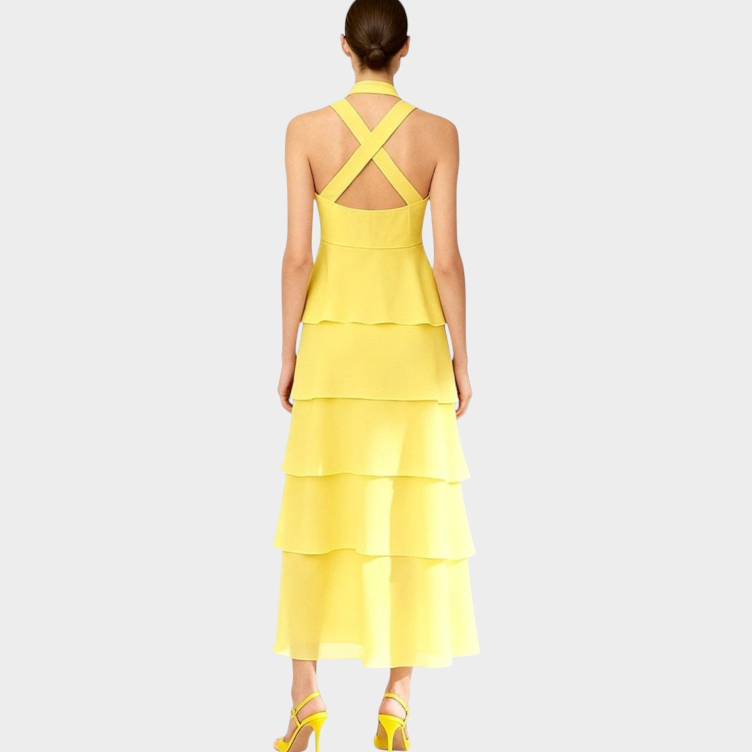 Halter Maxi Wedding Guest Dress