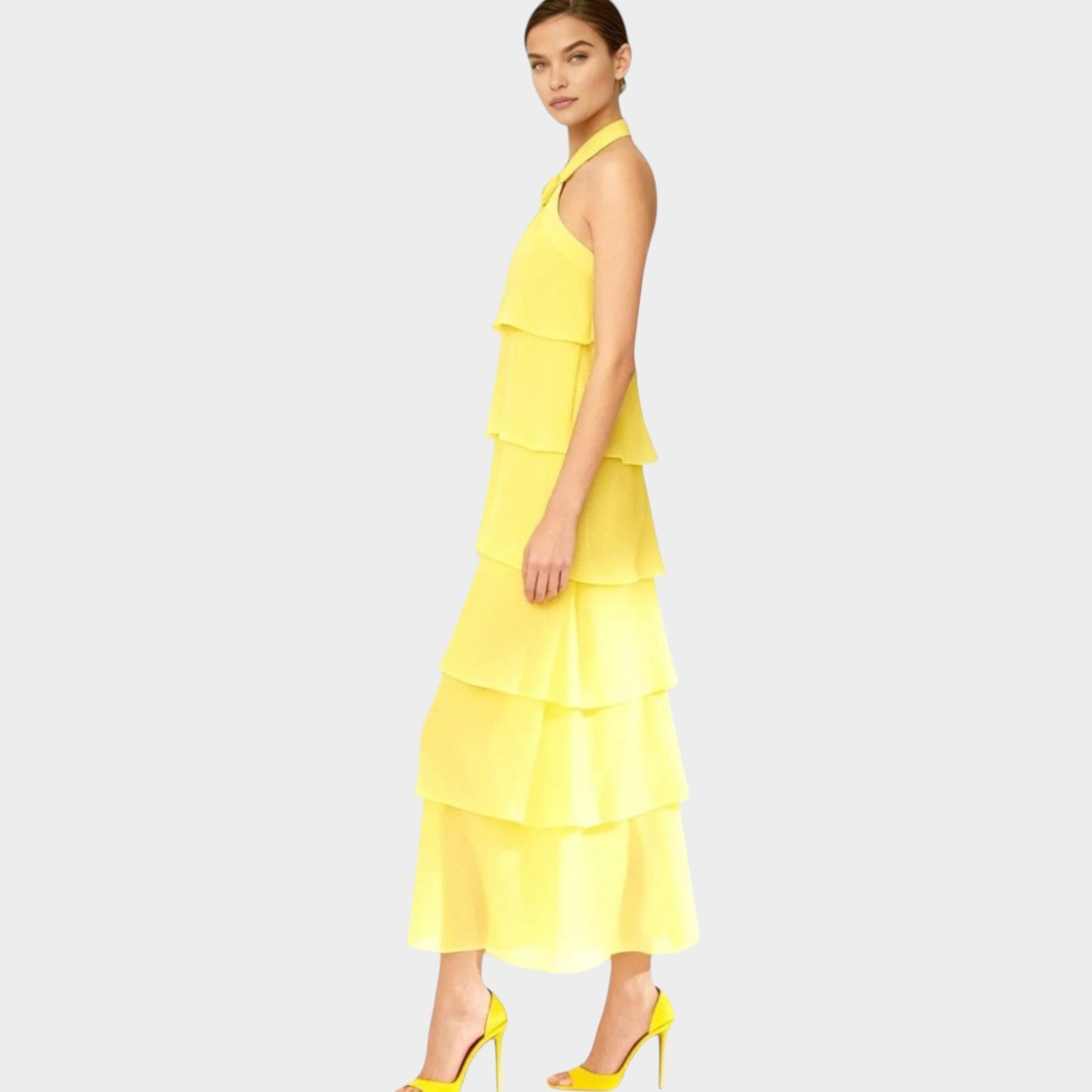 Halter Maxi Wedding Guest Dress