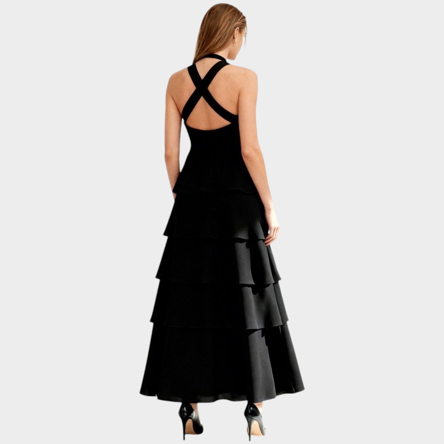 Halter Maxi Wedding Guest Dress
