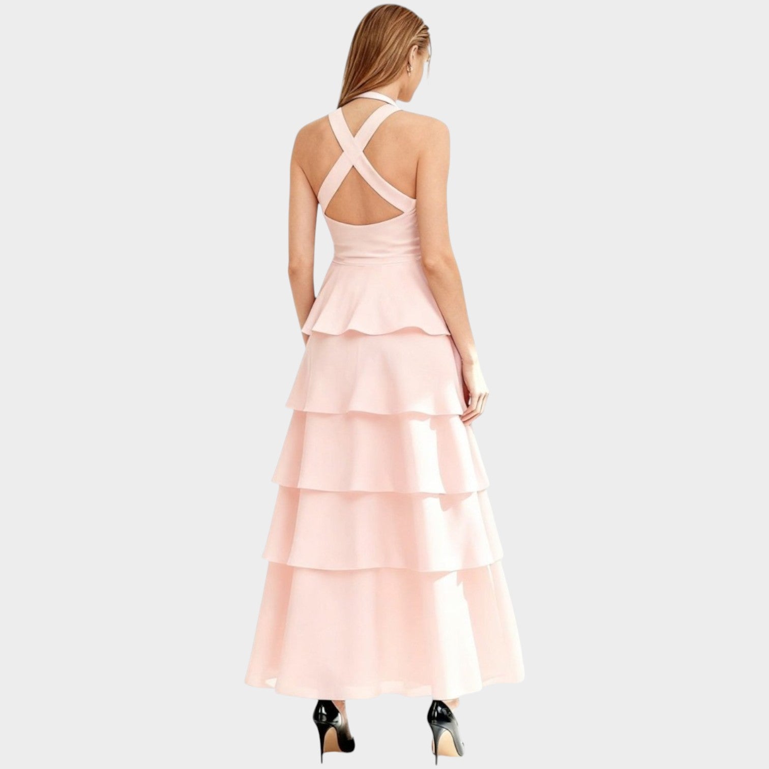 Halter Maxi Wedding Guest Dress