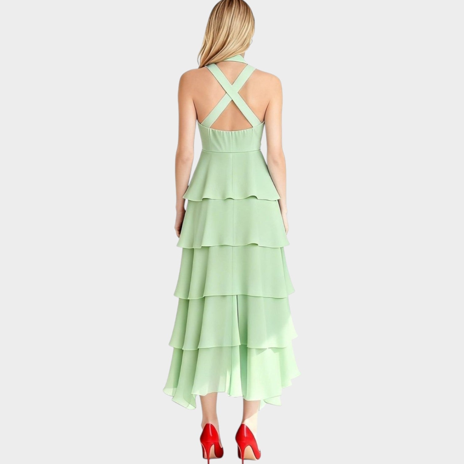 Halter Maxi Wedding Guest Dress