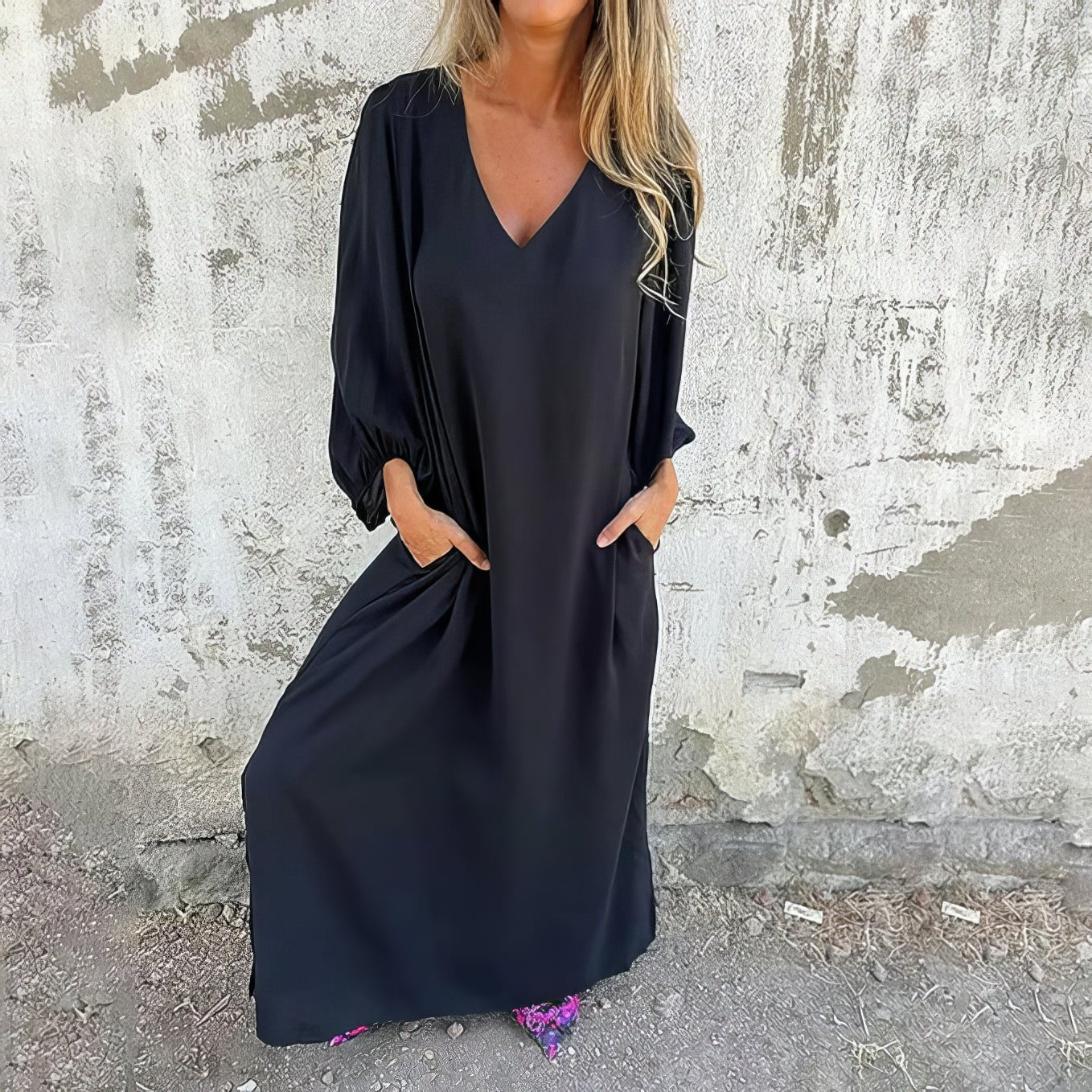 Solana™ | Elegant Maxi Dress with Convenient Pockets