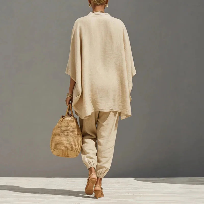 Lavinia | Women's Coordinated Batwing Wide Leg Ensemble