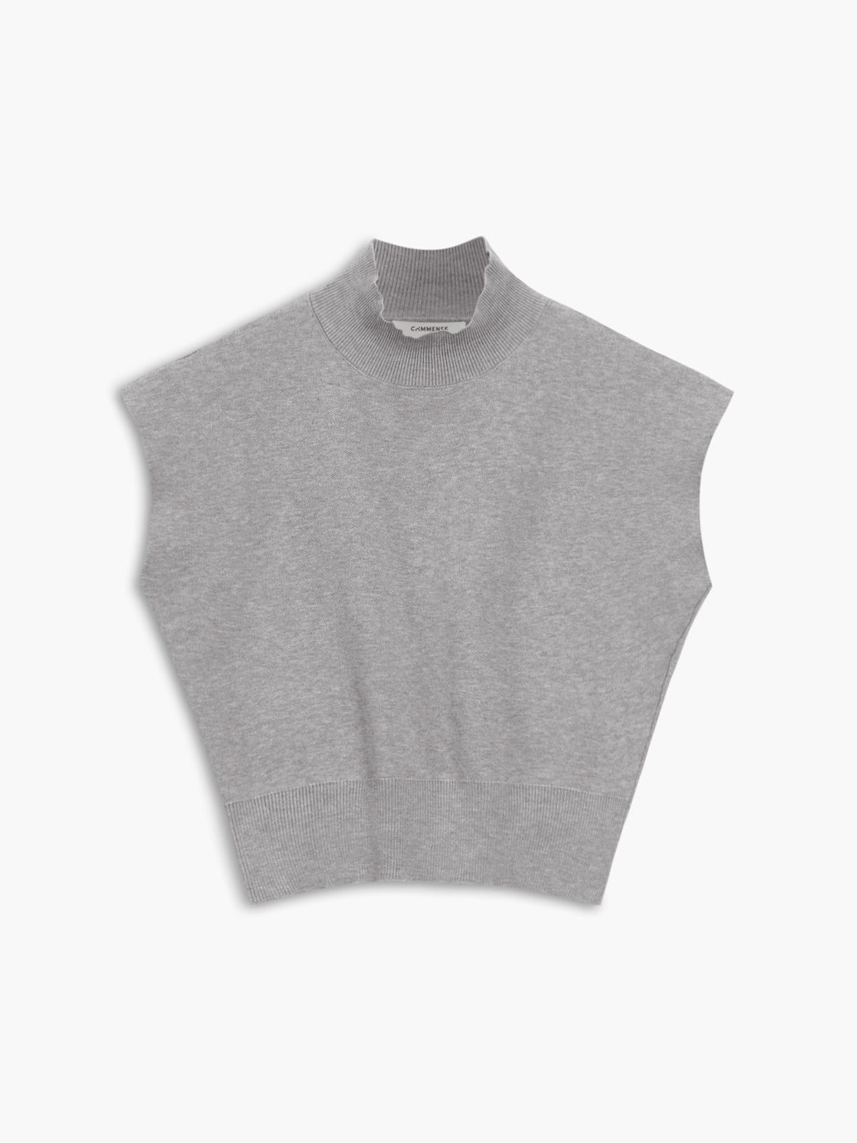 Noira | Women's Sleeveless Mock Neck Top with Padded Shoulders