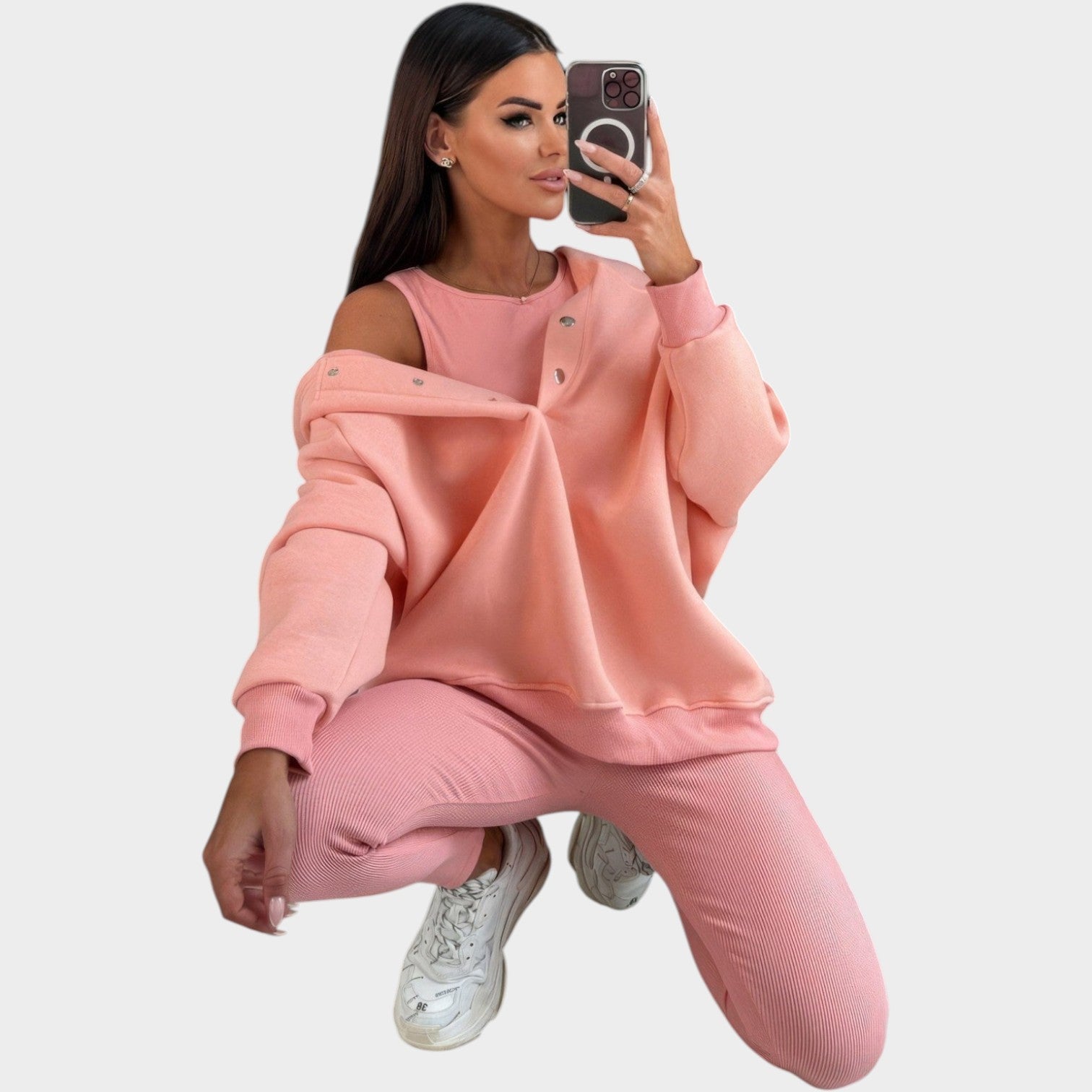 Comfort Ribbed Three Piece Lounge Set