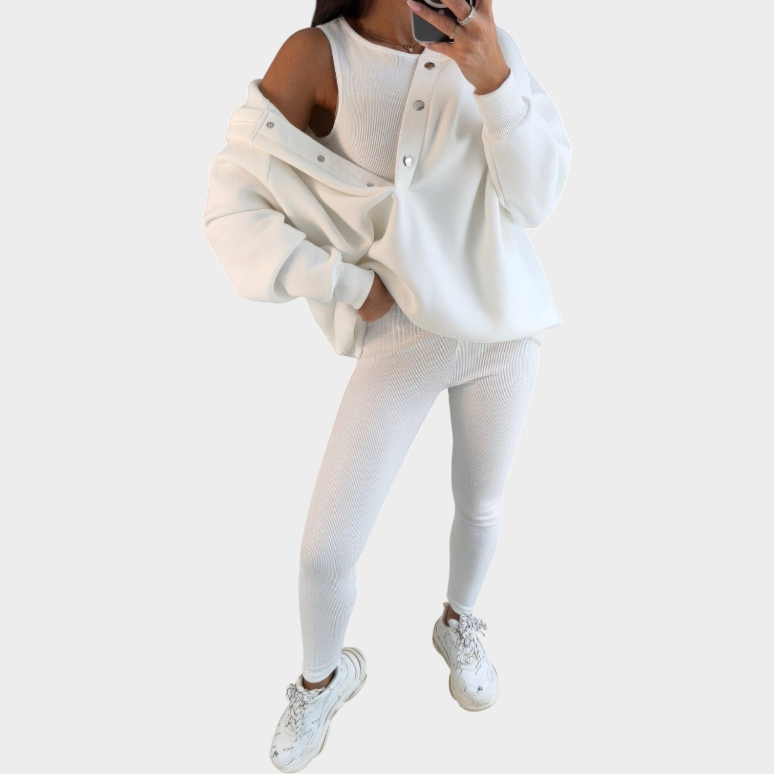 Comfort Ribbed Three Piece Lounge Set