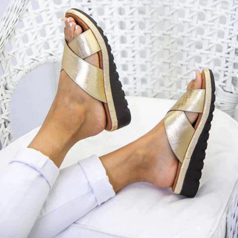 Lydia | Women's Crisscross Slide Sandals