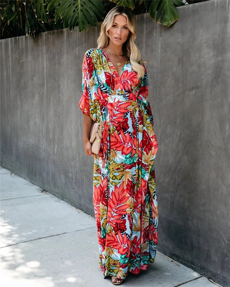 Serena | Maxi Wrap Dress for Women - Perfect for Wedding Guests