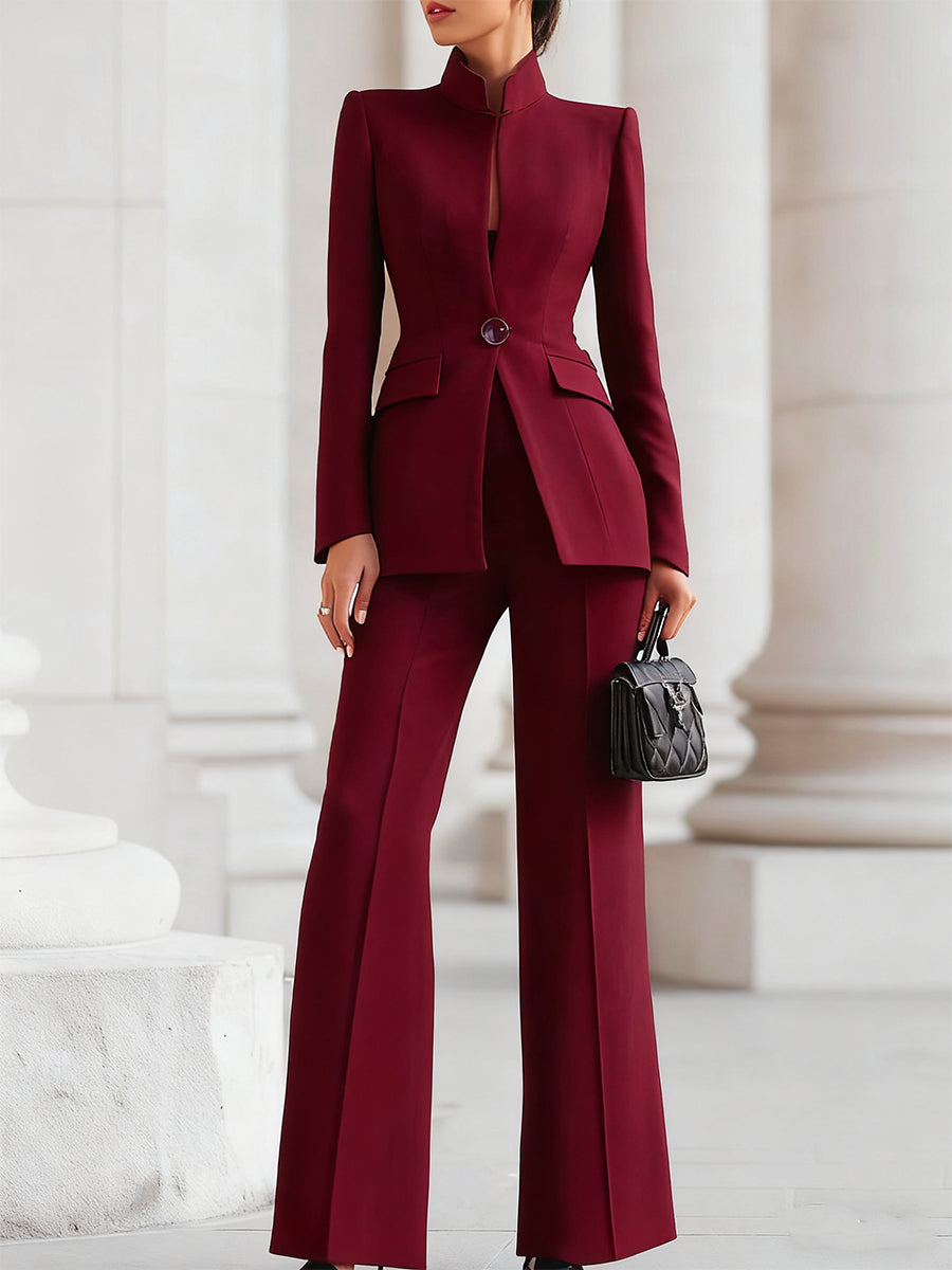 Mirabella | Women's Navy Blazer and Pants Ensemble