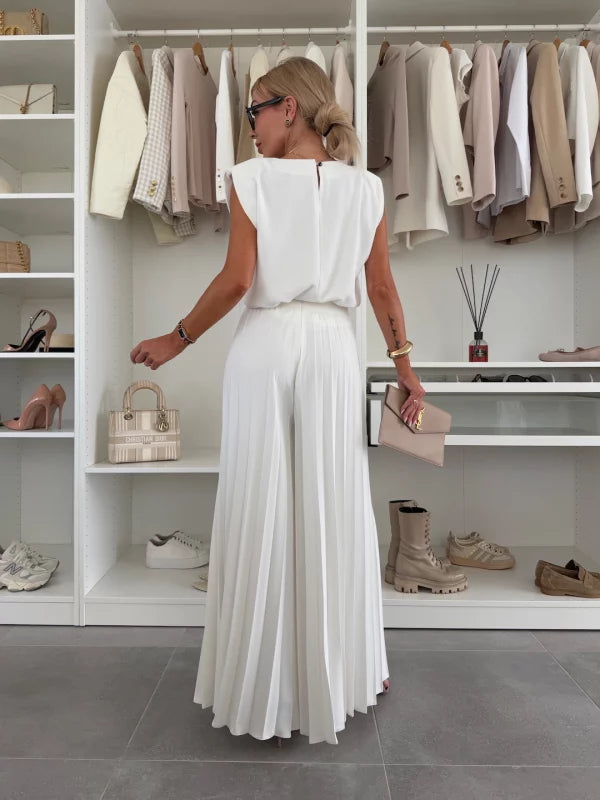 Mirabelle | Women's Sleeveless Top and Wide-Leg Pants Ensemble