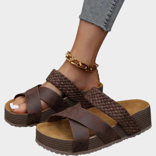 Orthopedic Slide On Wedge Sandals