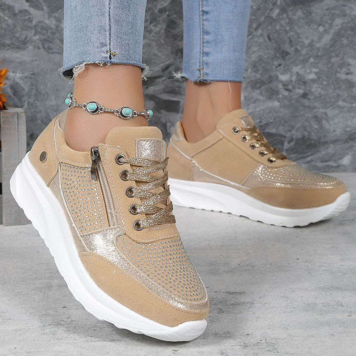 Nora | Women's Lace-Up Platform Sneakers
