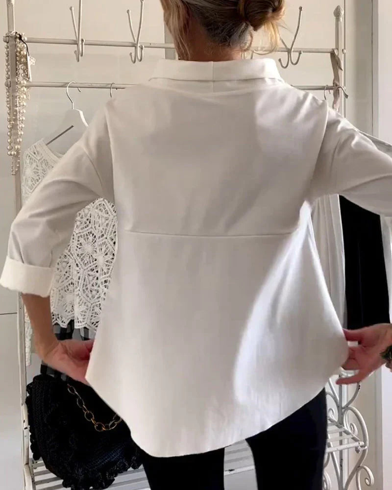 Maya | Women's Casual Top with Bateau Neck and 3/4 Sleeves
