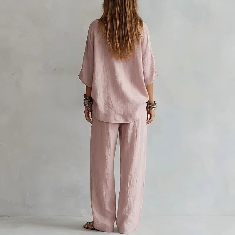 Octavia | Women's Off-Shoulder Wide-Leg Coordinating Set