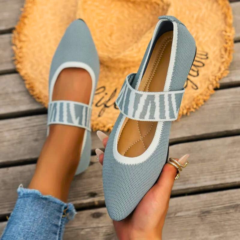 Ophelia | Women's Checkered Mary Jane Flats with Strap