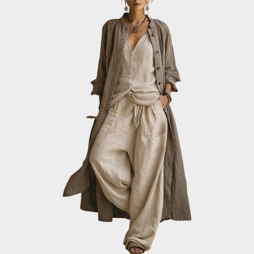 Women's Bohemian Cotton & Linen 3-Piece  Set