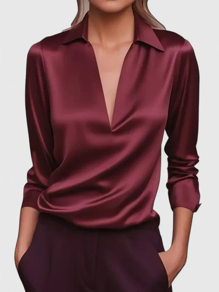 Persephone | Women's Long Sleeve Collared Blouse