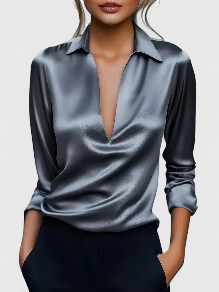 Persephone | Women's Long Sleeve Collared Blouse