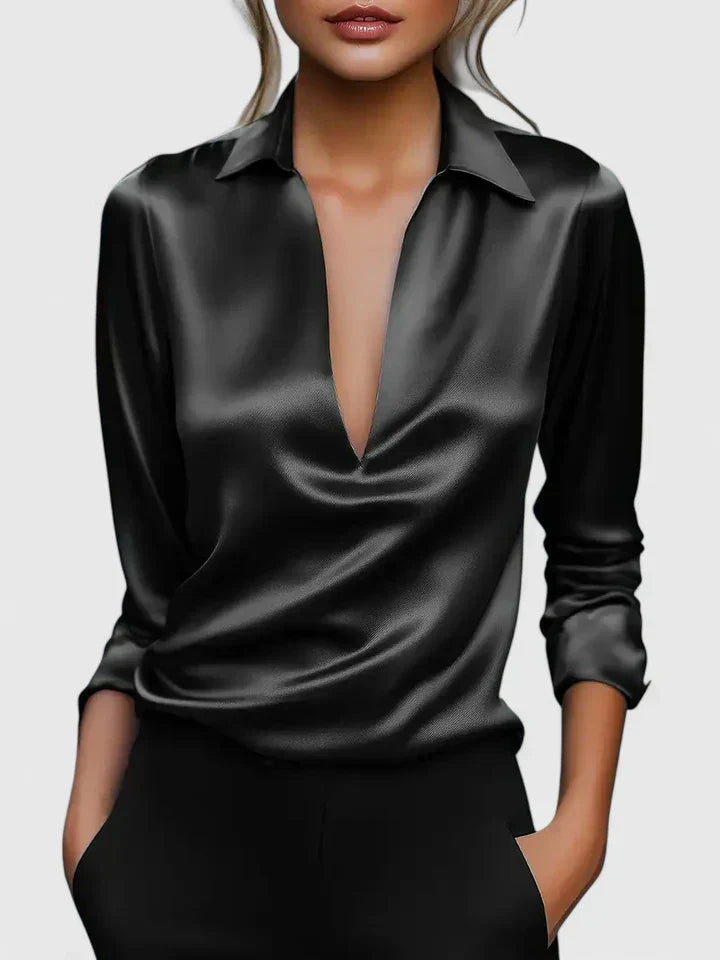Persephone | Women's Long Sleeve Collared Blouse