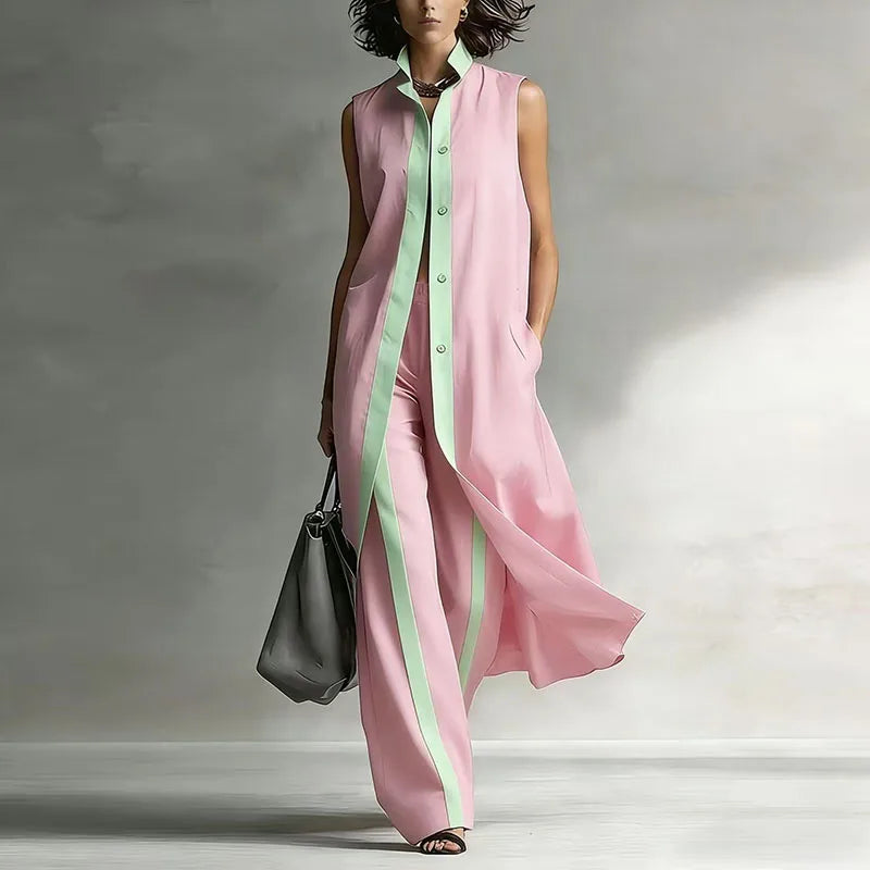 Persephone | Women's Sleeveless Wide-Leg Two-Piece Ensemble
