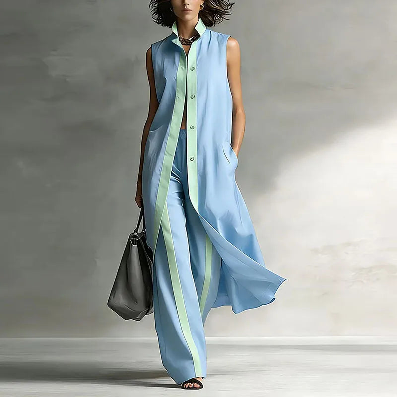Persephone | Women's Sleeveless Wide-Leg Two-Piece Ensemble