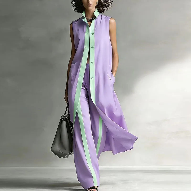 Persephone | Women's Sleeveless Wide-Leg Two-Piece Ensemble