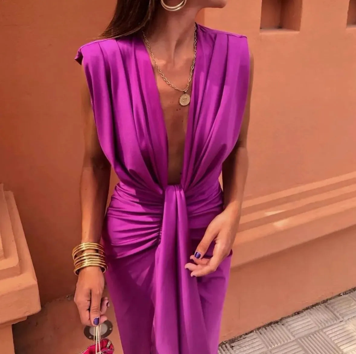 Amelia™ | Elegant Pleated Midi Dress