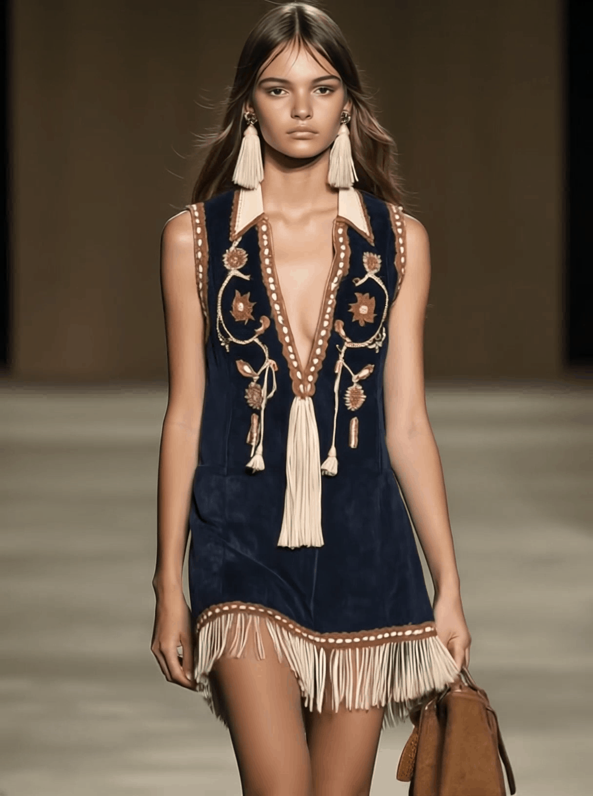 Raven | Bohemian Mini Dress with Embroidery for Women