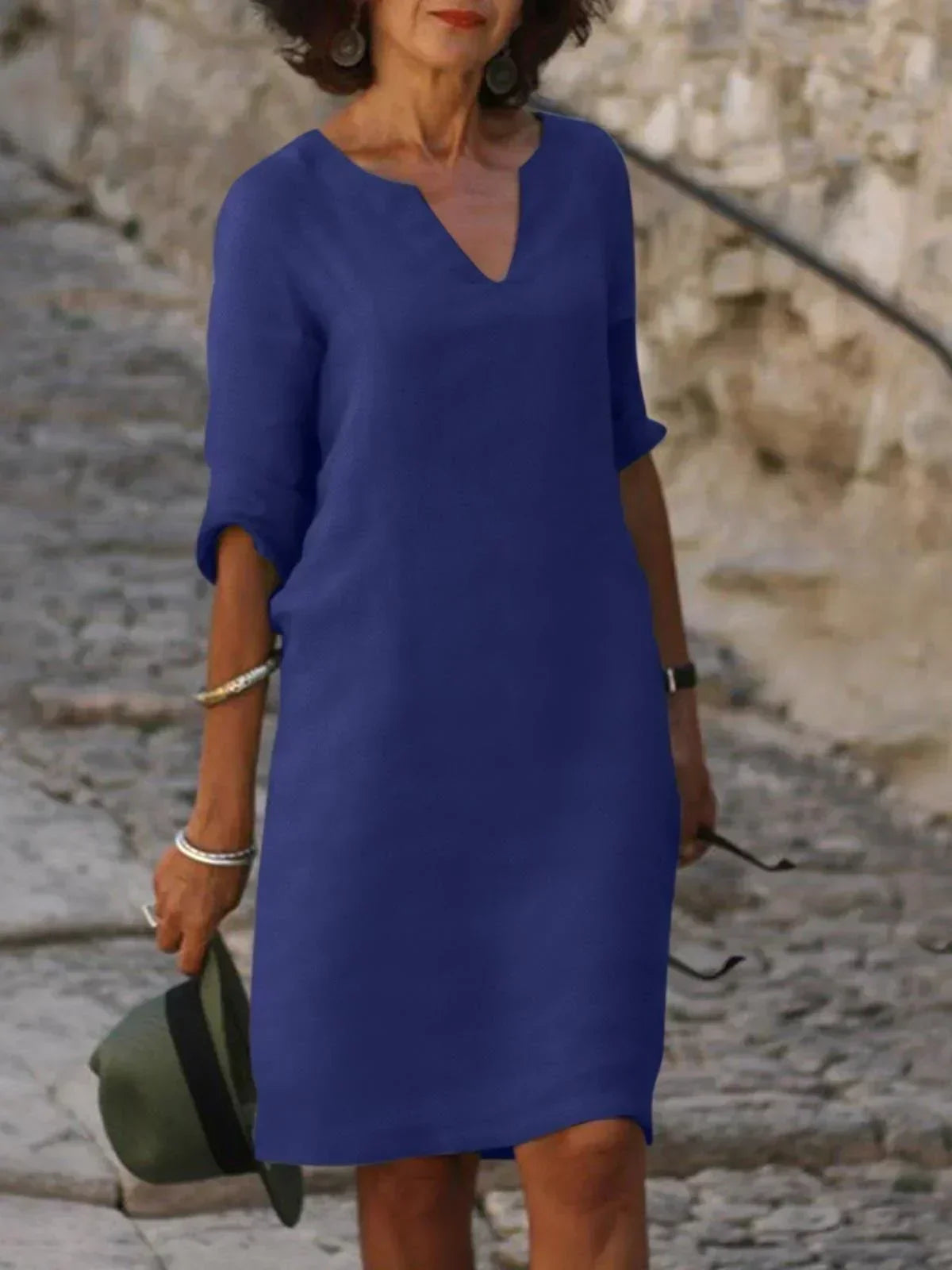 Skylar™ | Chic V-Neck Elegant Dress