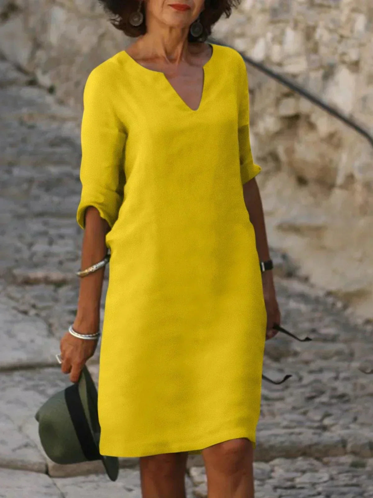 Skylar™ | Chic V-Neck Elegant Dress
