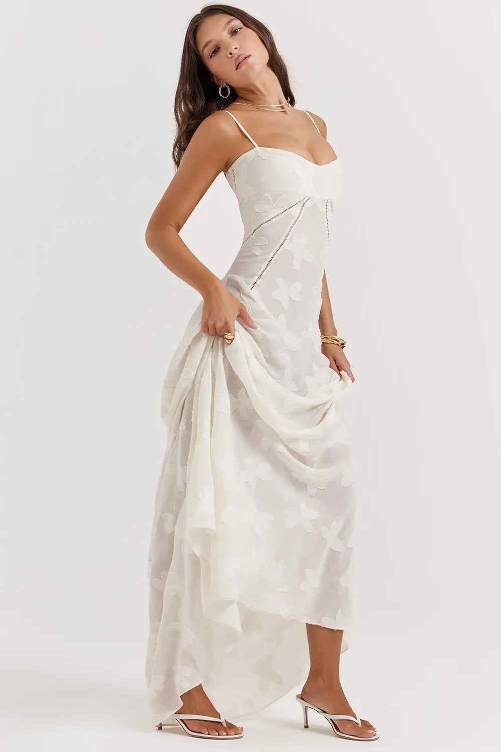 Gretchen™ | Adjustable Strapped Open Back Long Summer Dress