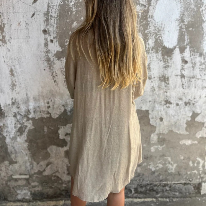 Funa | Women's Two-Piece Button-Up Shirt and Pant Ensemble