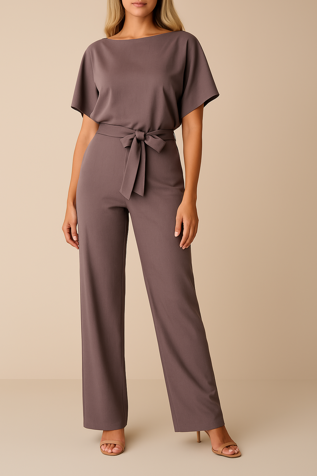Thea | Women's Short Sleeve Wide Leg Jumpsuit