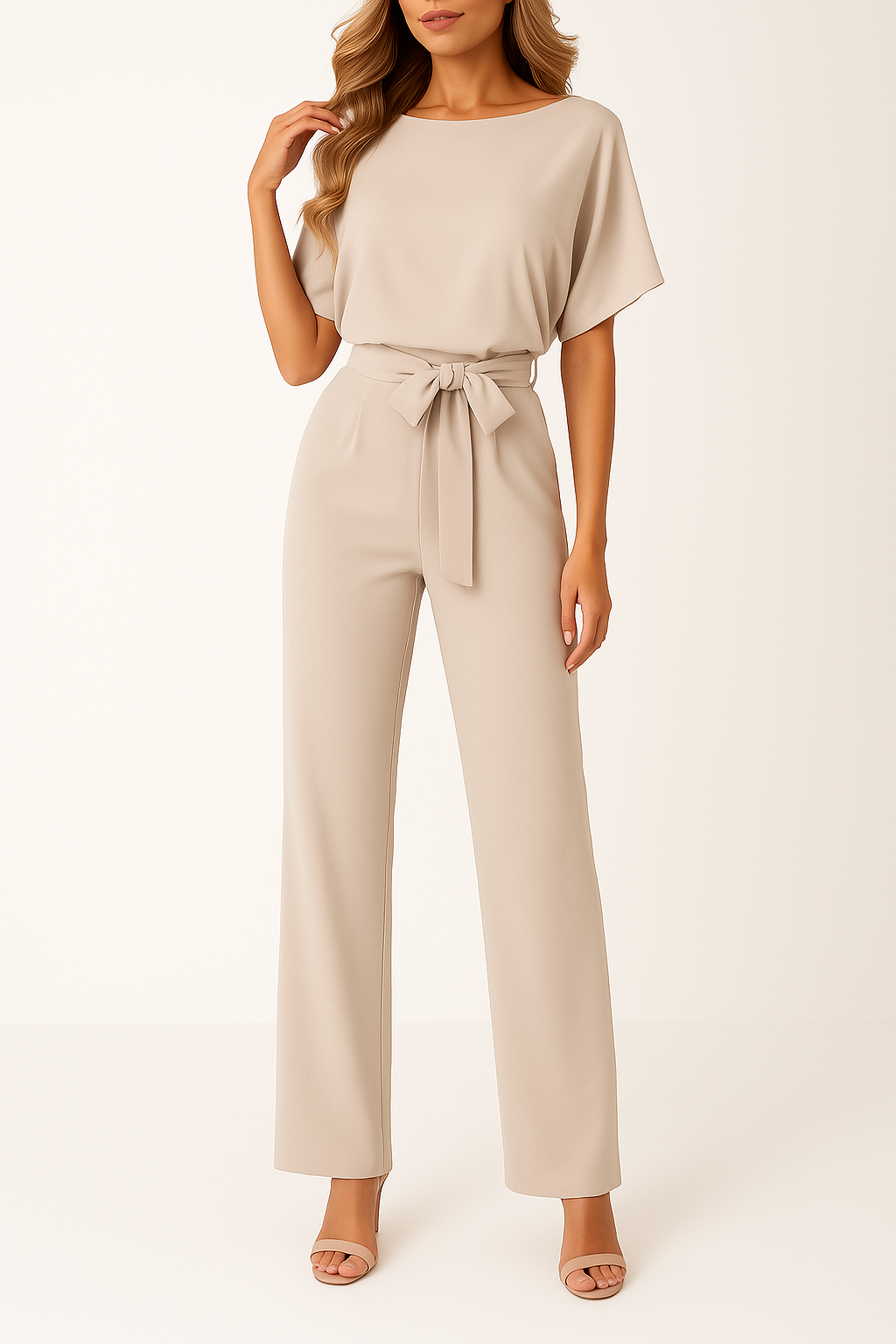 Thea | Women's Short Sleeve Wide Leg Jumpsuit