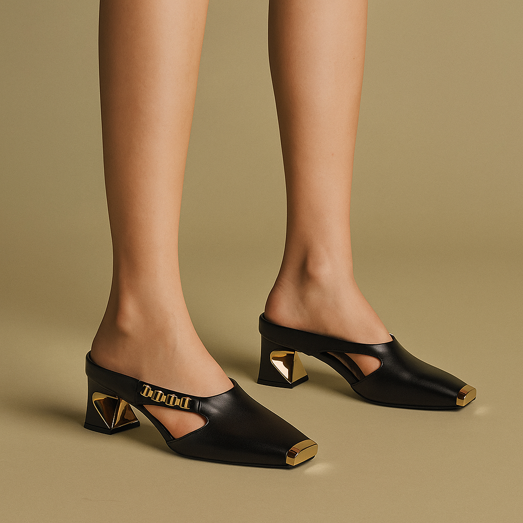 Theodora | Women's Block Heel Pump with Ankle Strap