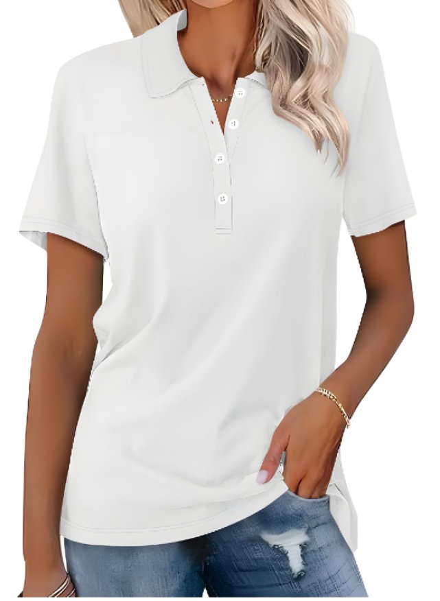 Thessaly | Women's Short Sleeve Polo with Collar