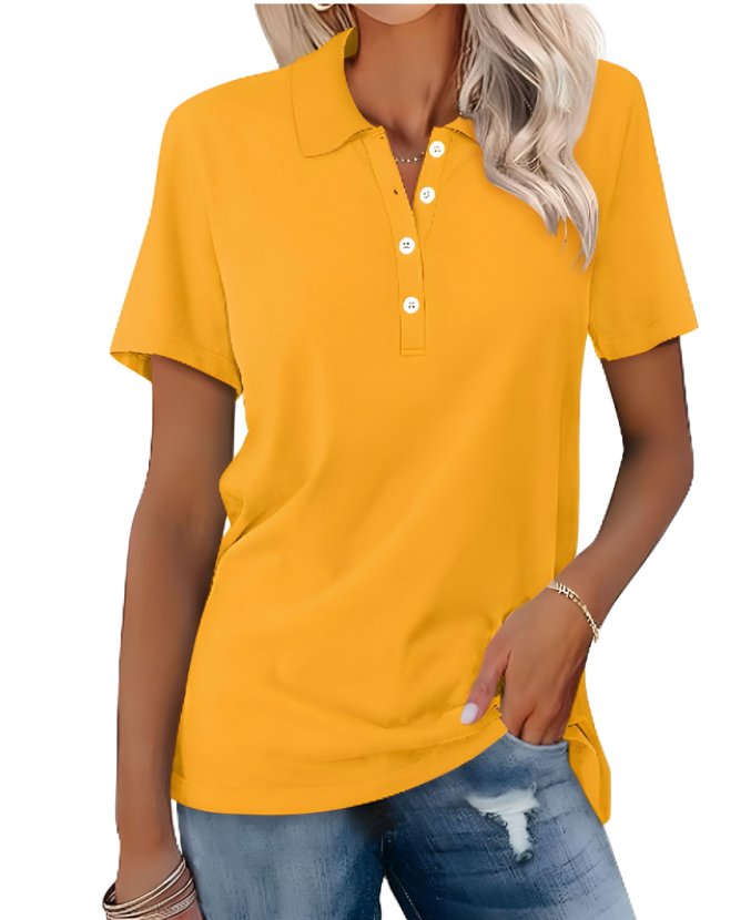 Thessaly | Women's Short Sleeve Polo with Collar