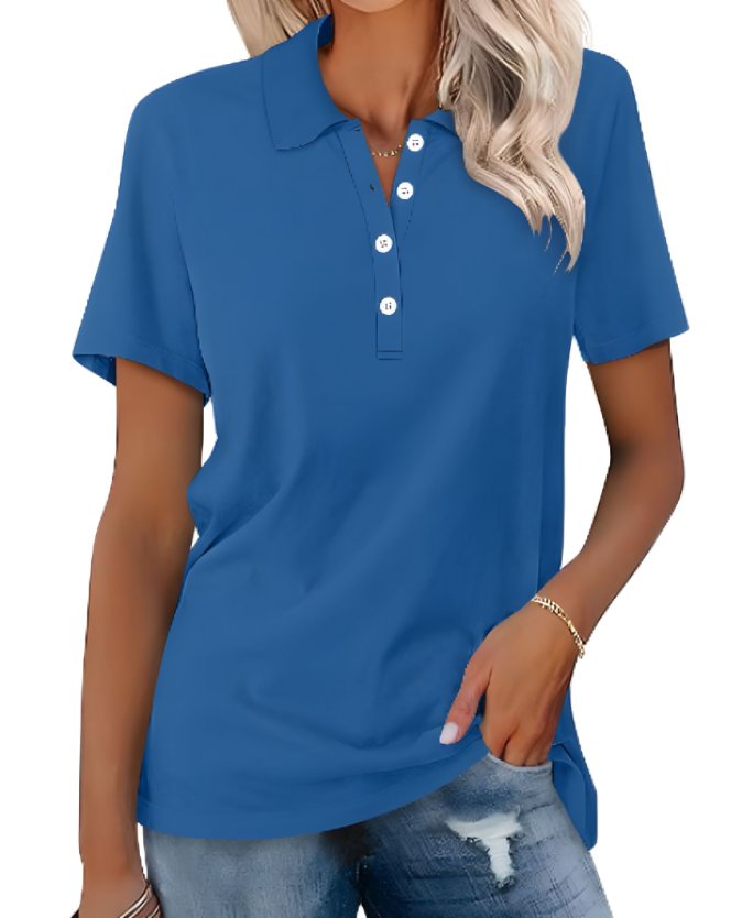 Thessaly | Women's Short Sleeve Polo with Collar