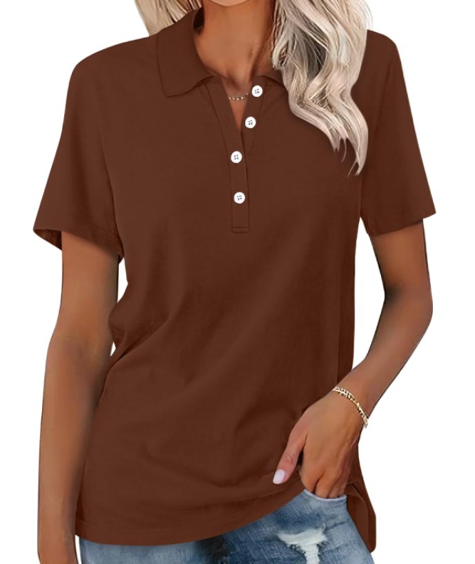 Thessaly | Women's Short Sleeve Polo with Collar