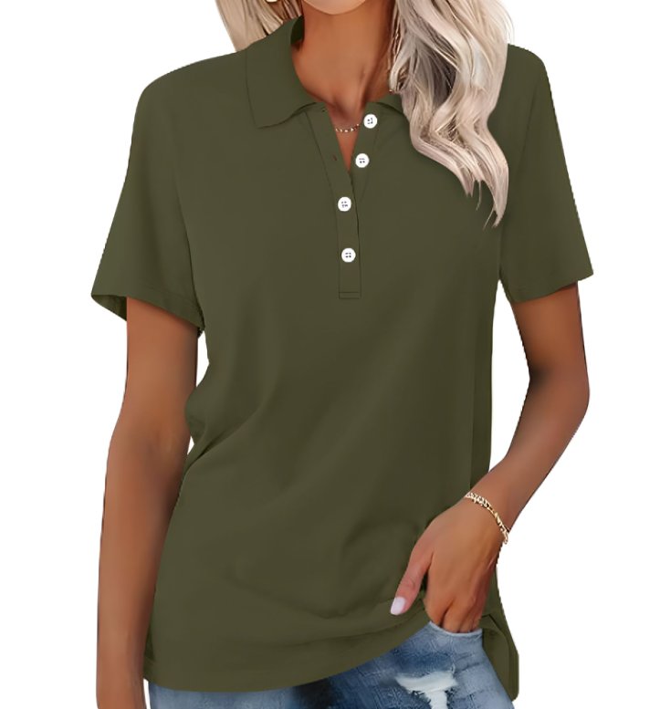 Thessaly | Women's Short Sleeve Polo with Collar