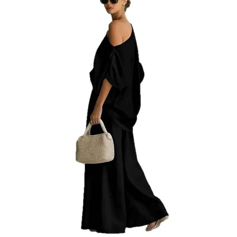 Thessaly | Women's Off-Shoulder Long Sleeve Two-Piece Ensemble
