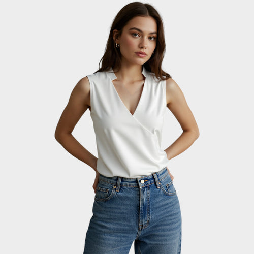 Sleeveless Wrap Top