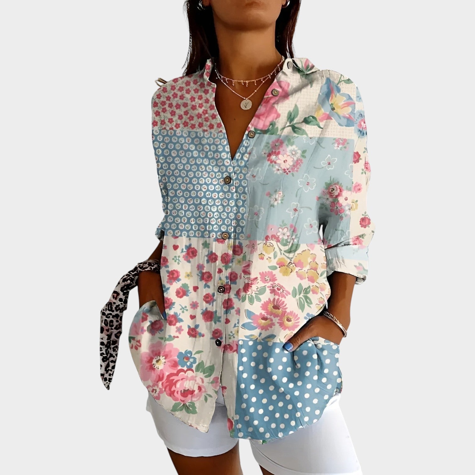 Printed Button Up Shirt